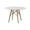 Ver imagem 2 de Mesa Eames Eiffel Infantil Madeira Tampo 68cm Redondo Branco