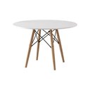 Ver imagem 2 de Mesa Eames Eiffel Infantil Madeira Tampo 68cm Redondo Branco