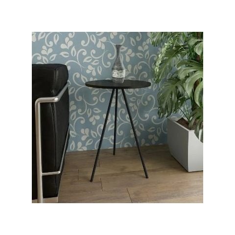 Mesa Lateral Gabriela Preto Tampo Preto