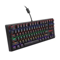 TECLADO MECANICO REDRAGON DAKSA PRETO KEYBOARD SWITCH MARROM ABNT2 - 1