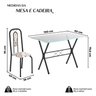 Conjunto de Mesa Tubular 100x60cm Tampo de Vidro com 4 Cadeiras Lívia - 3