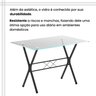Conjunto de Mesa Tubular 100x60cm Tampo de Vidro com 4 Cadeiras Lívia - 10