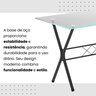 Conjunto de Mesa Tubular 100x60cm Tampo de Vidro com 4 Cadeiras Lívia - 11