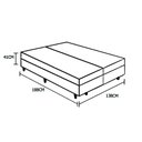 Ver imagem 4 de Base Box Baú Casal Bipartido Acolchoes Suede Bege 41x138x188