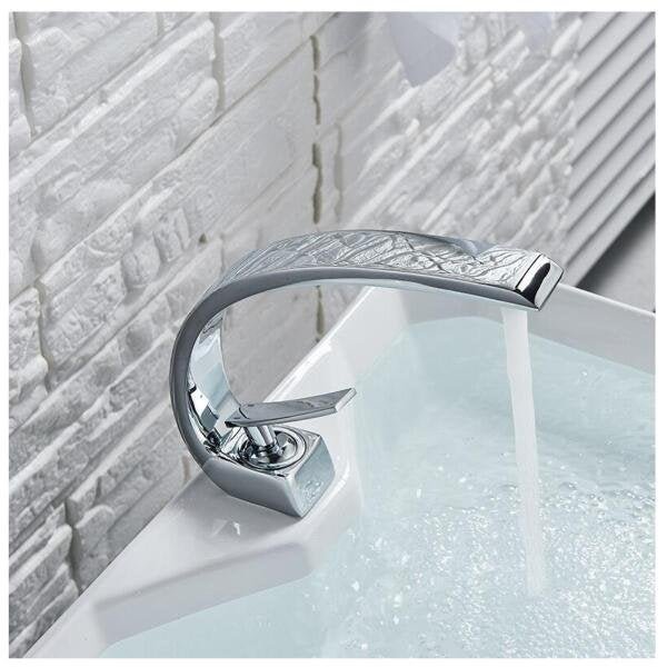 Torneira Monocomando Lavabo Banheiro Metal Cromado Luxo - 4
