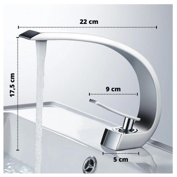 Torneira Monocomando Lavabo Banheiro Metal Cromado Luxo - 3