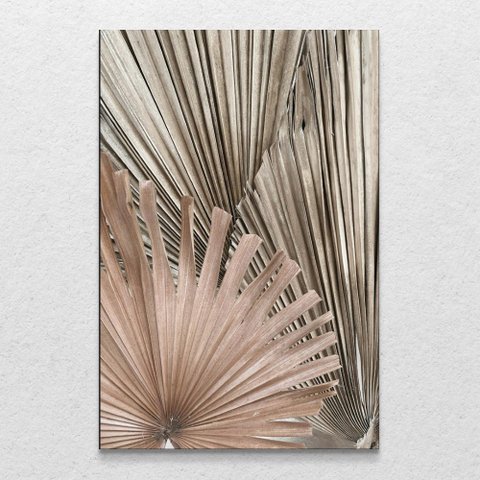 Quadro Decorativo Vertical Folha Seca Realista Sem Moldura e Sem Vidro 40X60