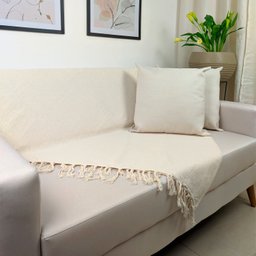 Manta Para Sofá Bege 2,40 X 1,80 - 1