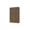 Ver imagem 1 de Guarda Roupa 4 Portas 2 Gavetas Cabideiro Prateleira Titan Canela
