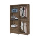 Ver imagem 2 de Guarda Roupa 4 Portas 2 Gavetas Cabideiro Prateleira Titan Canela