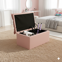 Ver imagem 3 de Puff Baú Opala Decorativo Organizador Quarto Infantil:Rose