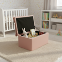 Ver imagem 2 de Puff Baú Opala Decorativo Organizador Quarto Infantil:Rose