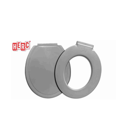 Assento Sanitário Envolvente Cinza Oval Tampa Vaso - Herc - 2