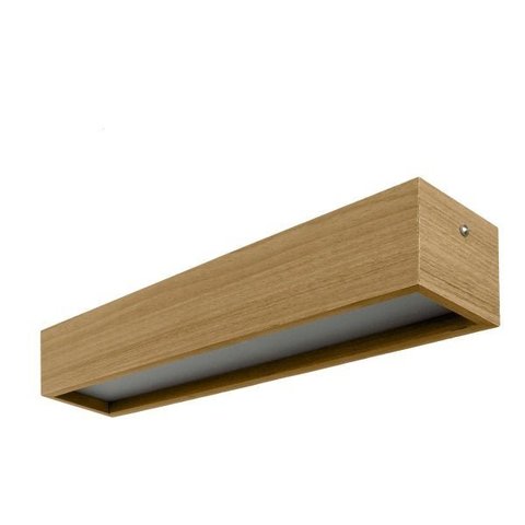 Plafon Madeira Wood Retângular 60x10cm - 1 ou 2 Luzes G12 - Freijó