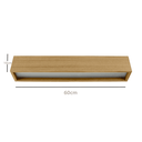 Ver imagem 5 de Plafon Madeira Wood Retângular 60x10cm - 1 ou 2 Luzes G12 - Freijó