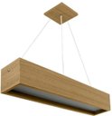 Ver imagem 4 de Pendente Madeira Wood Retângular 60x10cm- 1 ou 2 Luzes G12 - Freijó