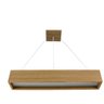 Pendente Madeira Wood Retângular 60x10cm- 1 ou 2 Luzes G12 - Freijó - 1
