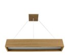 Ver imagem 1 de Pendente Madeira Wood Retângular 60x10cm- 1 ou 2 Luzes G12 - Freijó