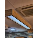 Ver imagem 6 de Pendente Madeira Wood Retângular 60x10cm- 1 ou 2 Luzes G12 - Freijó