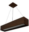 Ver imagem 4 de Pendente Madeira Wood Retângular 60x10cm- 1 ou 2 Luzes G12 - Málaga
