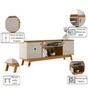 Ver imagem 2 de Rack para TV Colorado 180cm Nature Off White para Sala