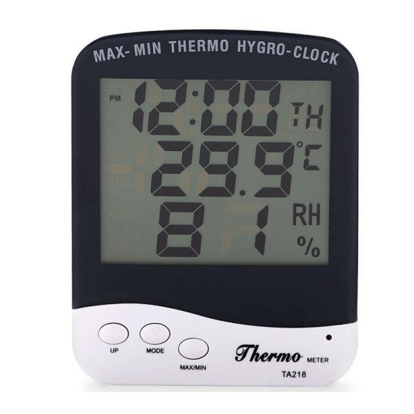 Medidor De Umidade Ar E Temperatura Relógio Digital - 2
