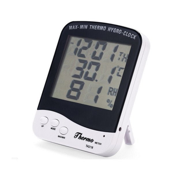 Medidor De Umidade Ar E Temperatura Relógio Digital - 3