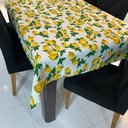 Ver imagem 1 de Toalha de Mesa Redonda em Jacquard Limão Siciliano Funco Branco - 1,40M