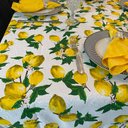 Ver imagem 4 de Toalha de Mesa Redonda em Jacquard Limão Siciliano Funco Branco - 1,40M