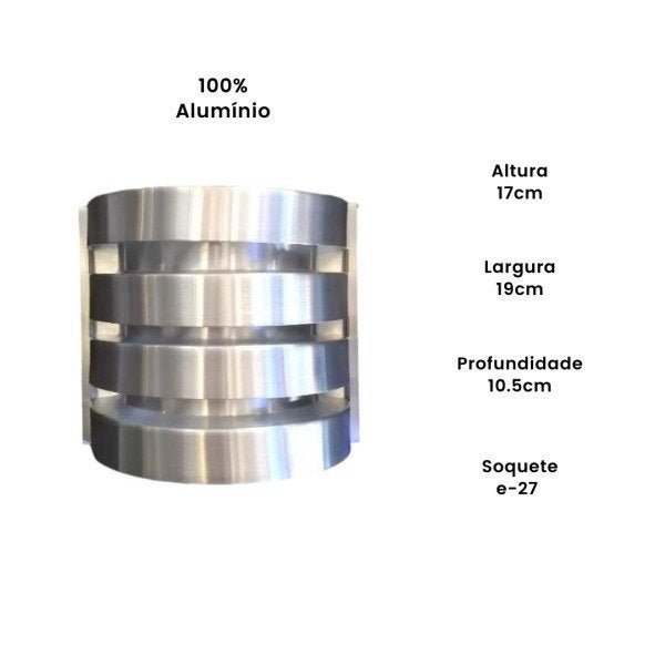 Arandela Focos e Frisos Interna Alumínio - 2