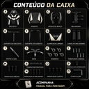 Ver imagem 2 de Cadeira Reclinável com Apoio de Pé Branca Preta Premium