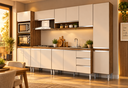 Ver imagem 1 de Cozinha Modulada Athena 6 Peças com Balcão Torre e Paneleiro