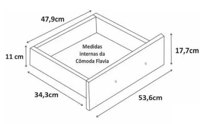 Cômoda Flavia 4 Gavetas - Chocolate - 4