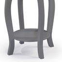 Ver imagem 3 de Mesa Lateral Redonda com 1 Gaveta e Prateleira 1035 Linz Móveis - Cinza/imbuia Glazer