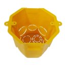 Ver imagem 2 de Kit 30 Caixa Luz Plást Sextavada Dupla Fundo Fixo Amarela 3"