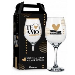 Taça De Vinho Na Caixa Te Amo Hoje E Sempre Presente - 1