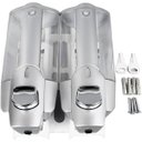 Ver imagem 5 de Dispenser Duplo Sabao Sabonete Acool em Gel Kit 13 Uni Shampoo Liquido Hotel Shopping