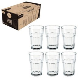 Kit 6 Copos Vidro 426mL Bourbon Água Suco Refri Drink Luxo - 2