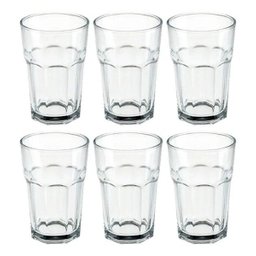 Kit 6 Copos Vidro 426mL Bourbon Água Suco Refri Drink Luxo - 1