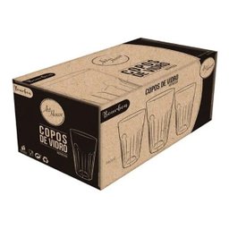 Kit 6 Copos Vidro 426mL Bourbon Água Suco Refri Drink Luxo - 3
