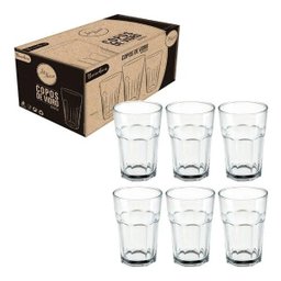 Kit 6 Copos Vidro 426mL Bourbon Água Suco Refri Drink Luxo - 4