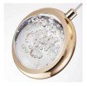 Ver imagem 2 de Lustre Pendente Globo Bolhas Cristal Dourado Led 7w 12cm 3000k Bivolt