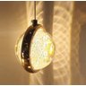Lustre Pendente Globo Bolhas Cristal Dourado Led 7w 12cm 3000k Bivolt - 4