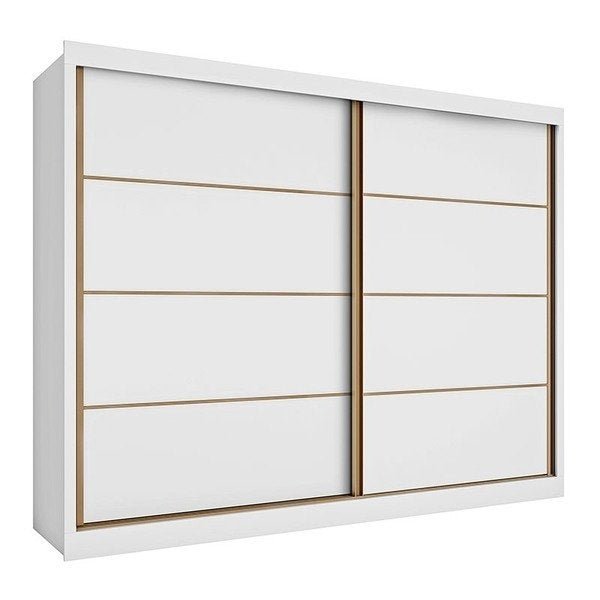 Guarda-Roupa Casal 2 Portas 6 Gavetas Sevilha Branco