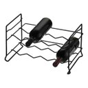 Ver imagem 1 de Adega Merlot Empilhável Preta Fosco Porta Vinhos 8 Garrafas