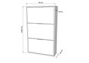 Ver imagem 3 de Sapateira Vertical 3 Portas Organizadoras Armário Multiuso Sala Quarto Hall Entrada Cinamomo/Branco