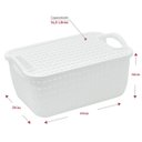 Ver imagem 2 de Cesto Caixa Organizadora com Tampa Multiuso 14,5l