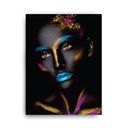 Ver imagem 2 de Quadro Decorativo Canvas Mulher Negra Pintada 136x86cm