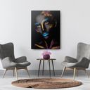 Ver imagem 1 de Quadro Decorativo Canvas Mulher Negra Pintada 136x86cm