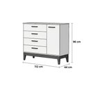Ver imagem 3 de Jogo de Quarto para Bebe Completo 4 Portas Flip Branco com Savana
